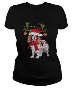 Cavalier King Gorgeous Reindeer light Christmas  Classic Ladies