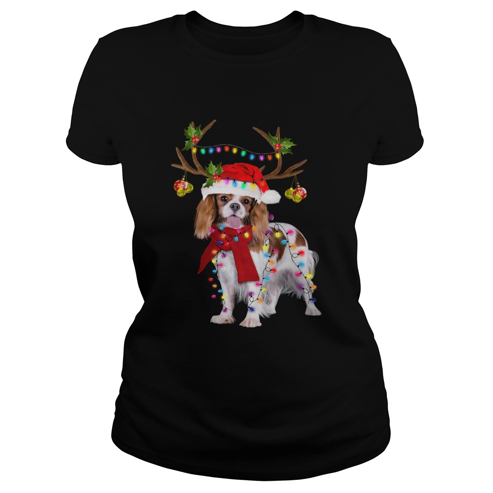 Cavalier King Gorgeous Reindeer light Christmas Classic Ladies