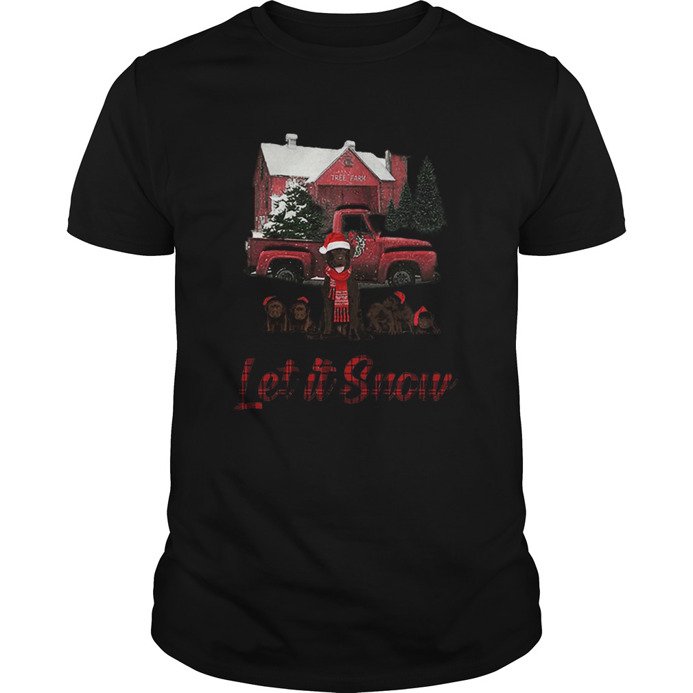 Chocolate Labrador Let It Snow Christmas shirt