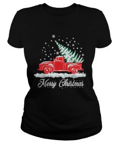 Christmas Classic Old Red Truck Classic XMAS Tree  Classic Ladies