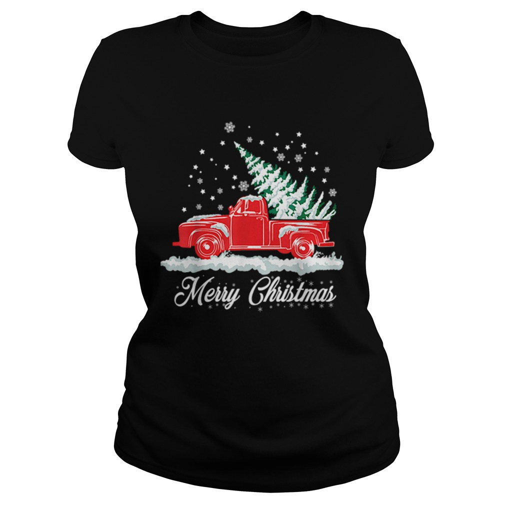 Christmas Classic Old Red Truck Classic XMAS Tree Classic Ladies