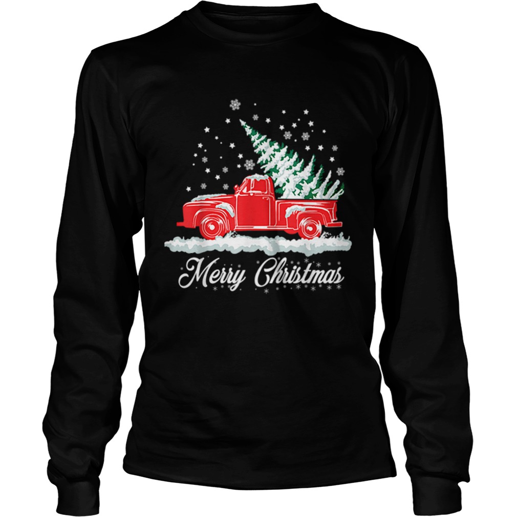 Christmas Classic Old Red Truck Classic XMAS Tree LongSleeve