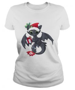 Christmas Dragon Wearing a Santa Hat  Classic Ladies