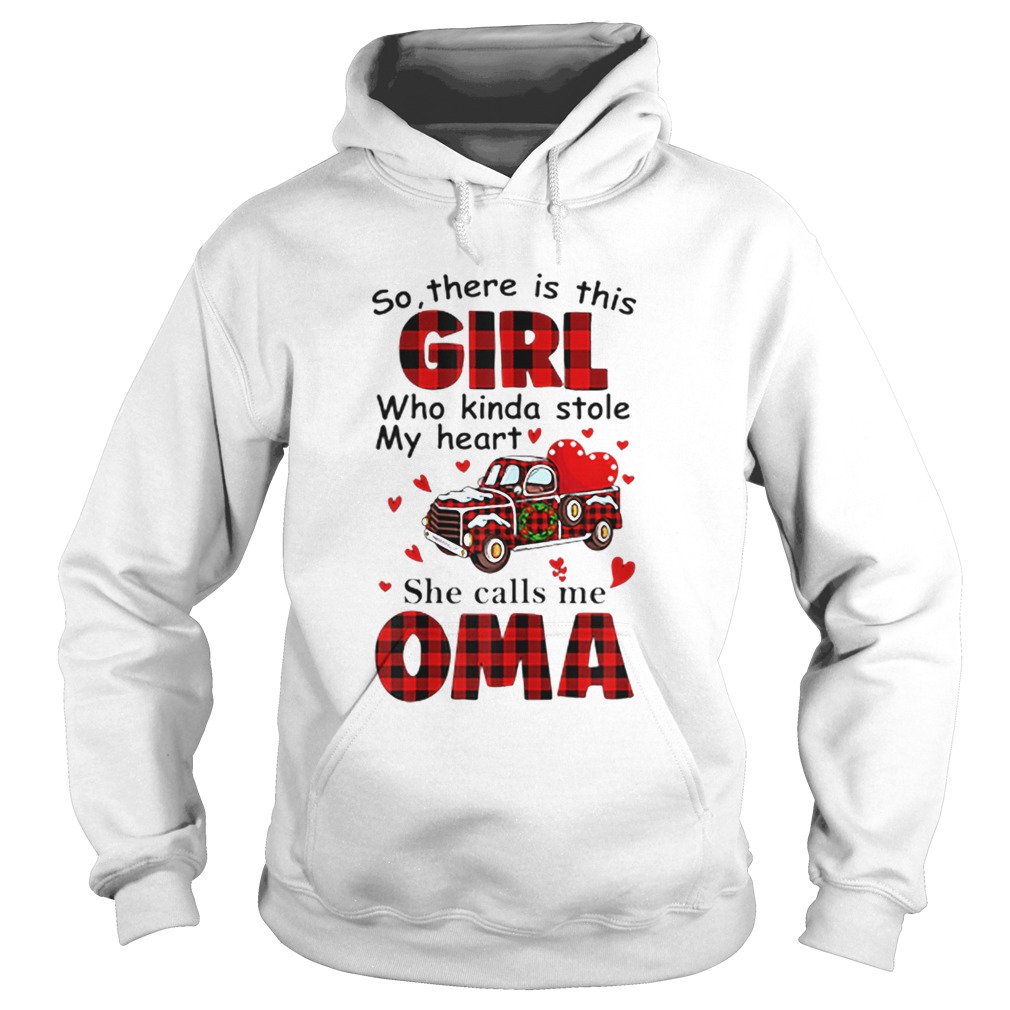 Christmas Girl Who Kinda Stole My Heart She Calls Me Oma Hoodie