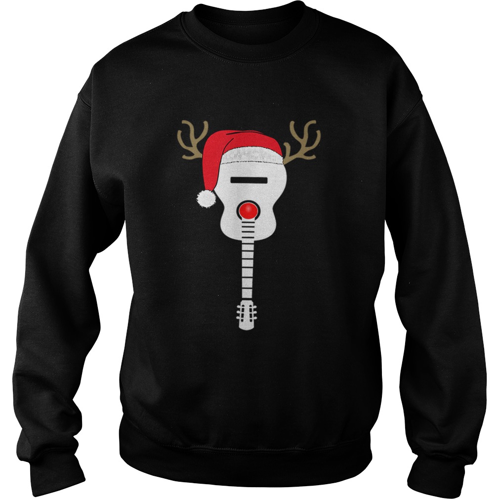 Christmas Guitar santa hat reindeer antlers for kids adults Sweatshirt