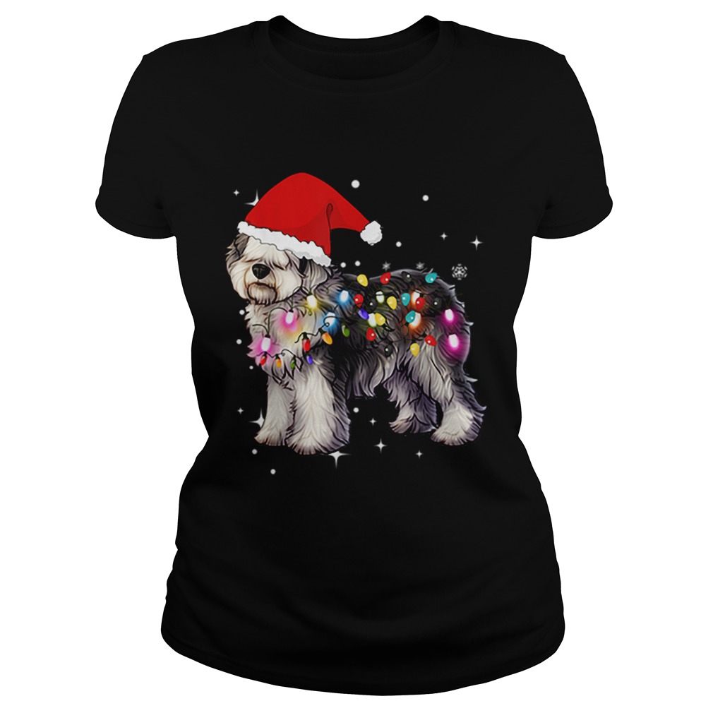 Christmas Lights Olde English SheepDog Classic Ladies