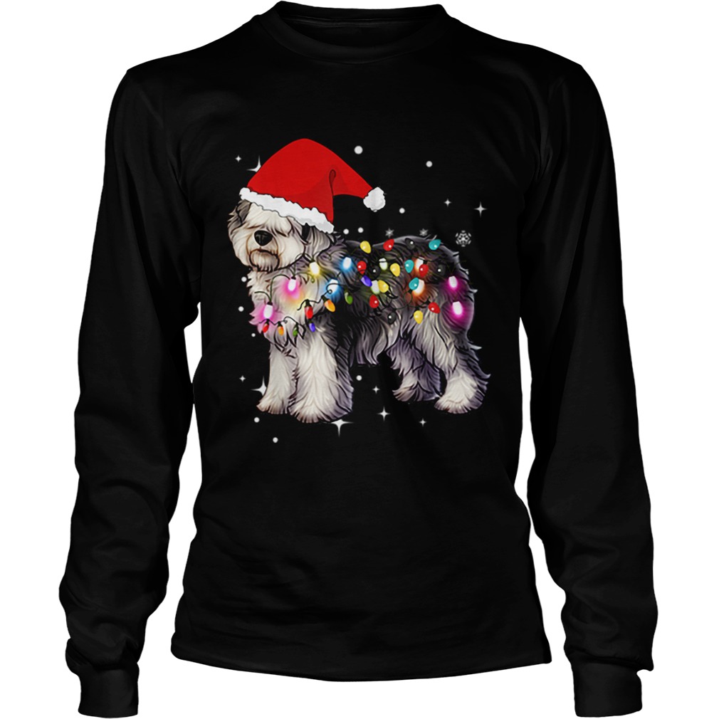 Christmas Lights Olde English SheepDog LongSleeve