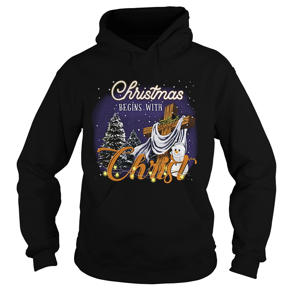 Christmas begins with Christ Hoodie