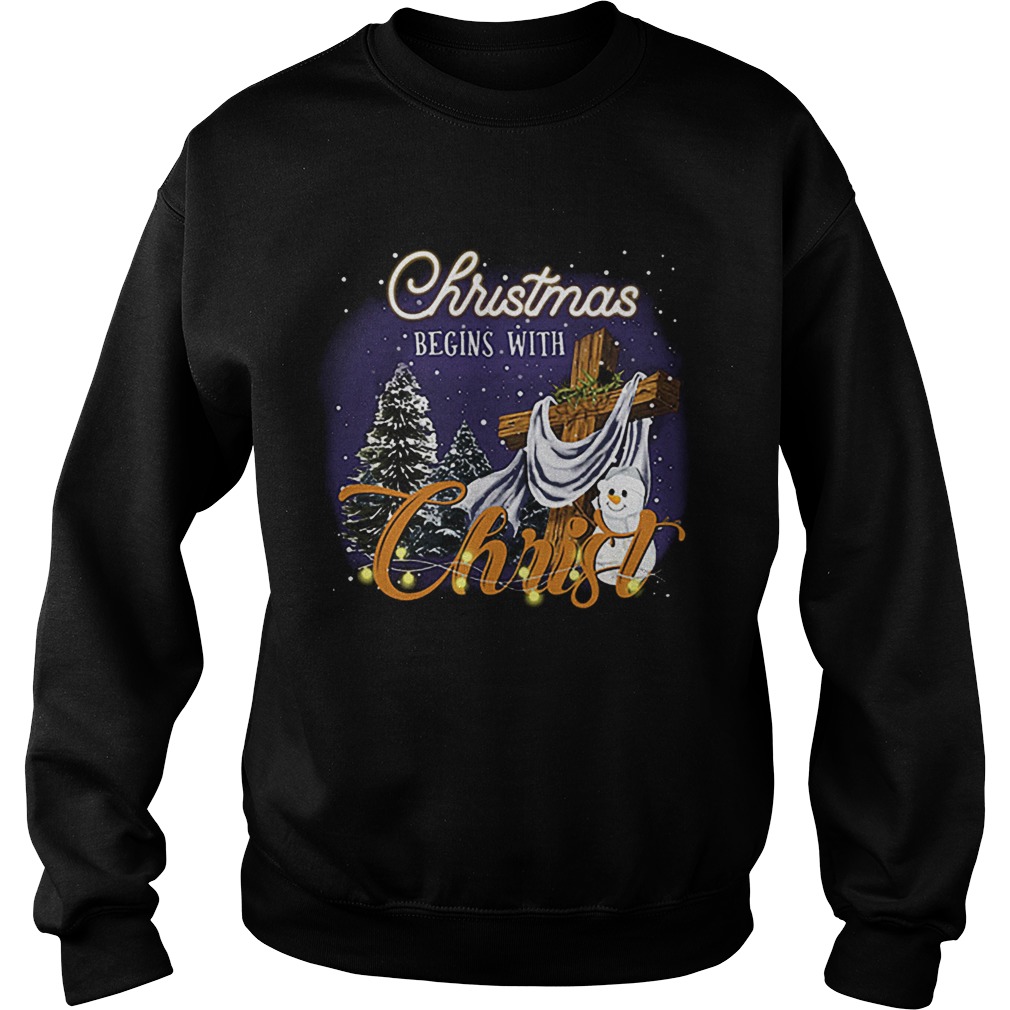 Christmas begins with Christ Sweatshirt