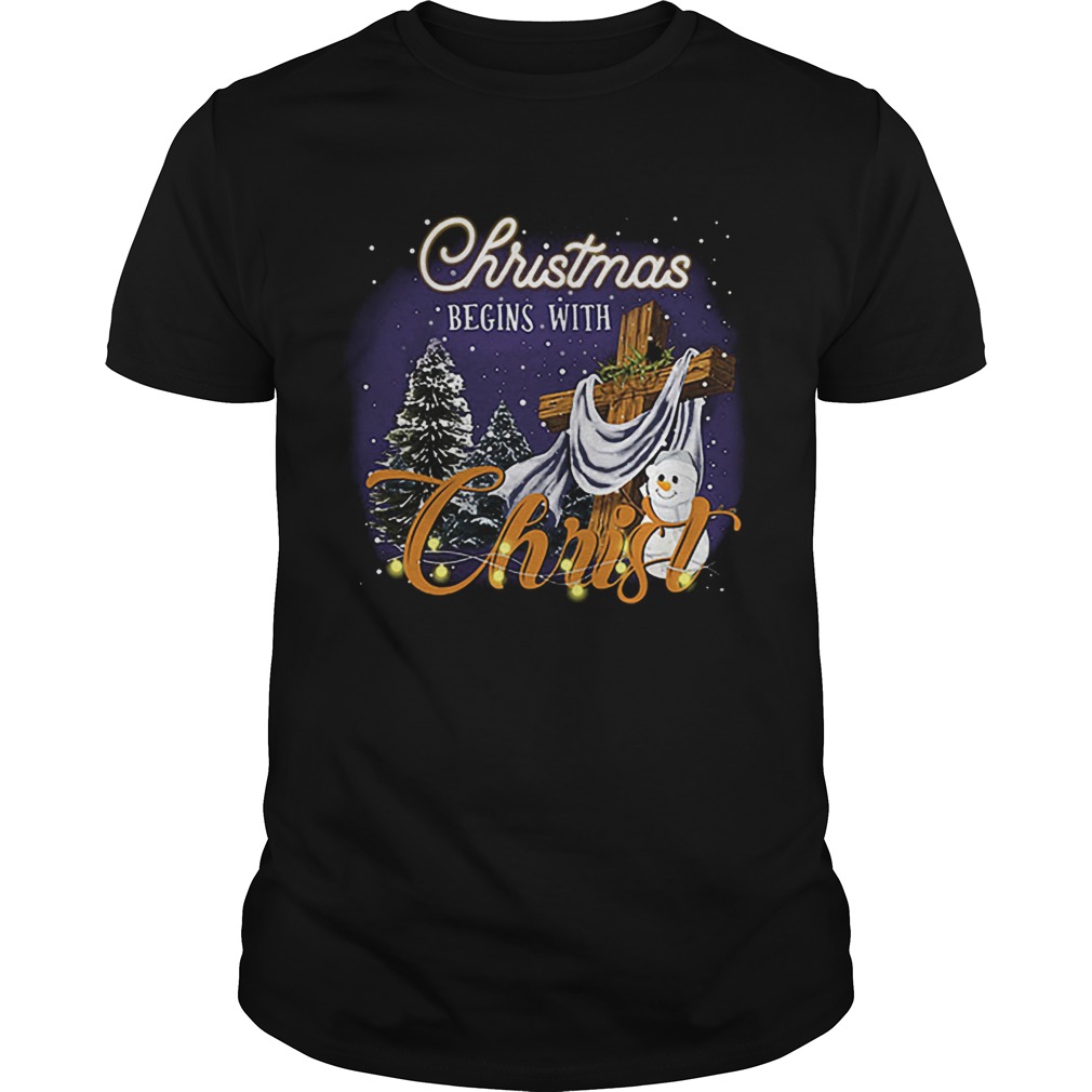 Christmas begins with Christ shirt