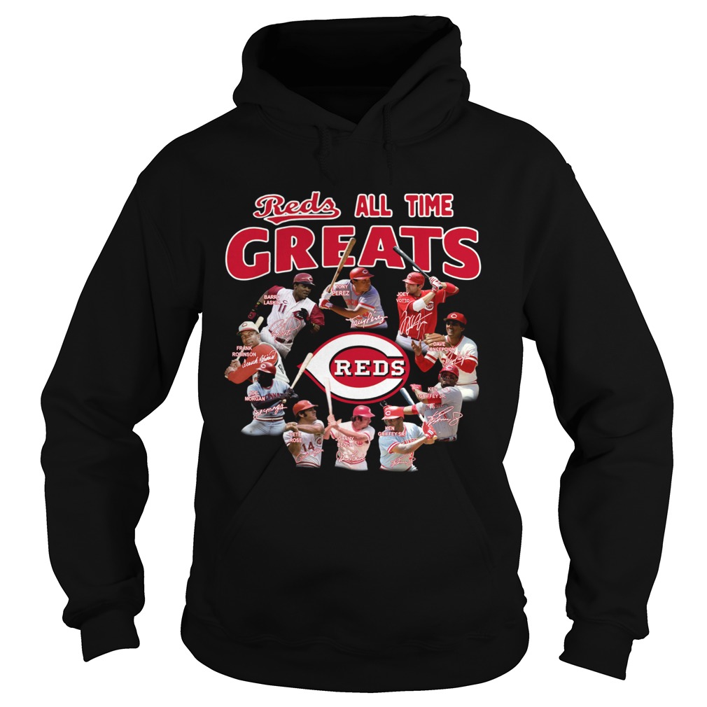 Cincinnati Reds Alltime Greats Players Signatures Hoodie