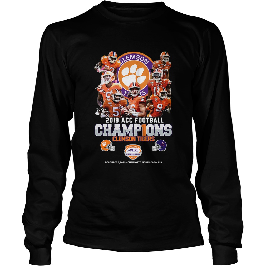 Clemson Tigers 2019 ACC Football Champions LongSleeve