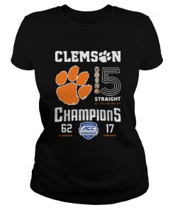 Clemson Tigers football 5 Straight 2019 Champions  Classic Ladies