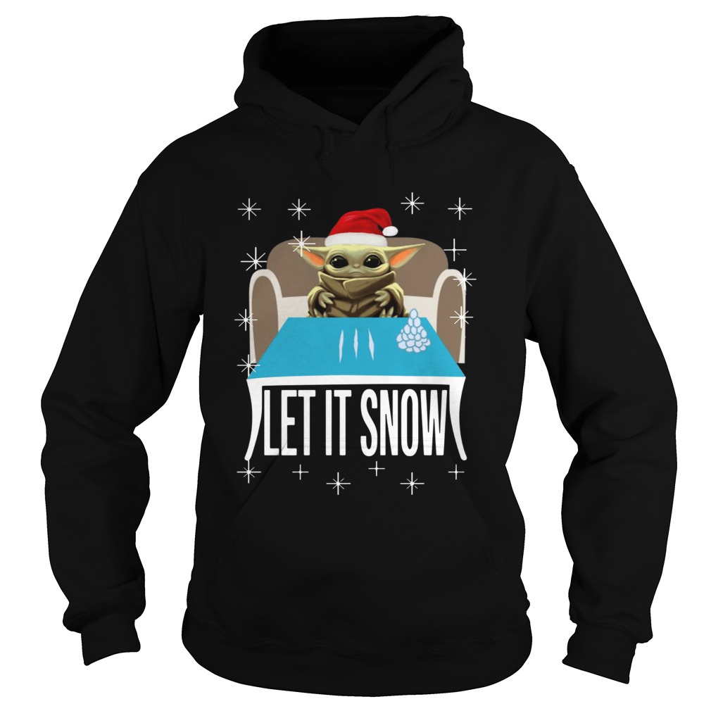 Cocaine Yoda Santa Let It Snow Hoodie