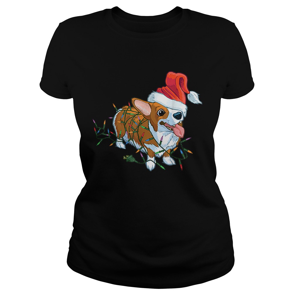 Corgi Dogs Tree Christmas Classic Ladies