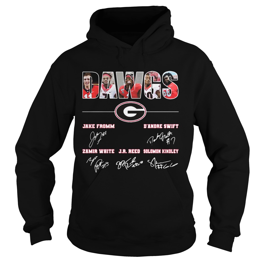 DAWGS Jake Fromm DAndre Swift J R Reed Georgia Bulldogs football players signatures Hoodie