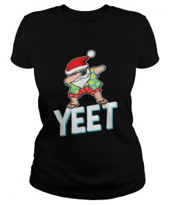 Dab Santa Hawaiian Christmas Yeet  Classic Ladies