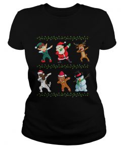 Dabbing Santa Springer Spaniel And Friends Christmas  Classic Ladies