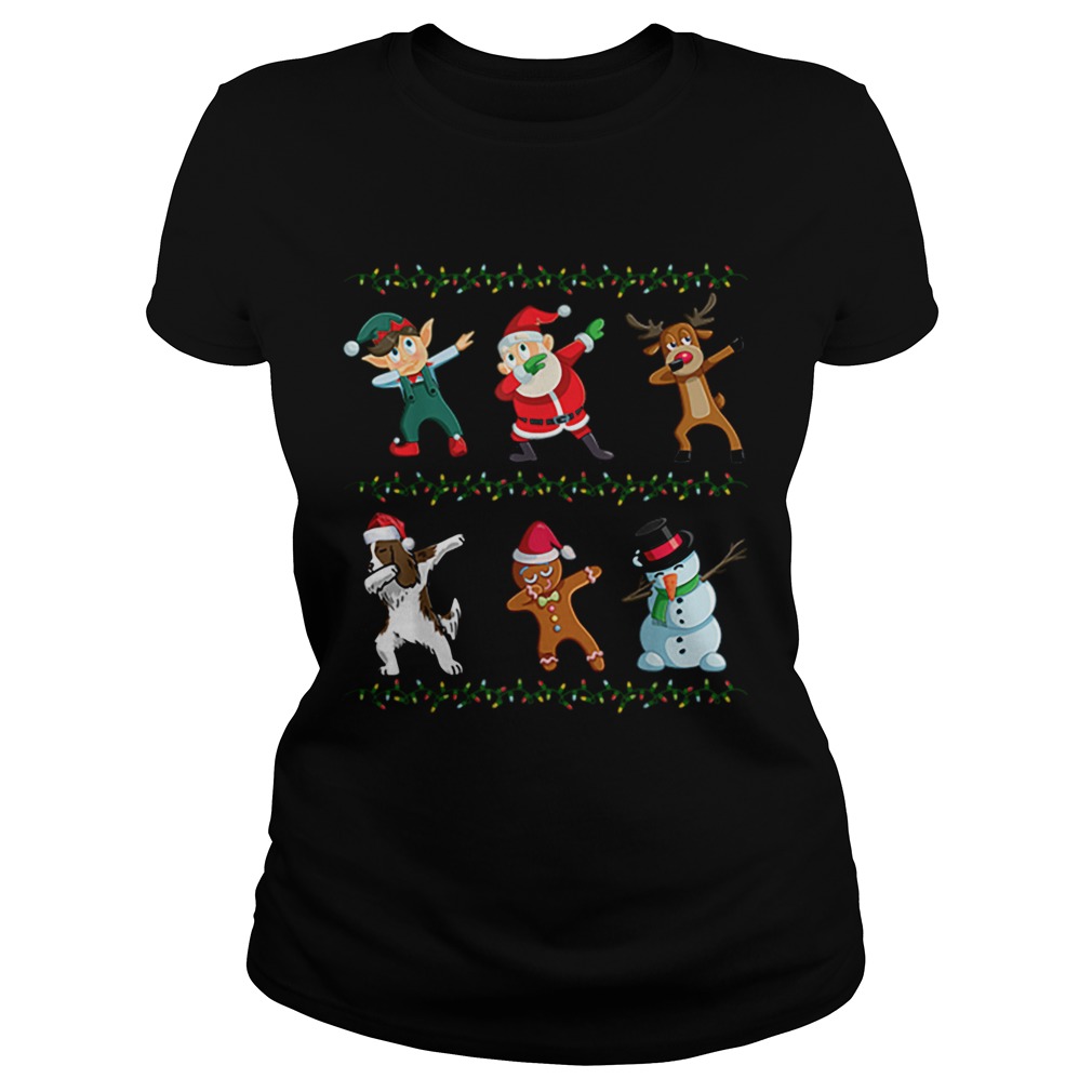 Dabbing Santa Springer Spaniel And Friends Christmas Classic Ladies