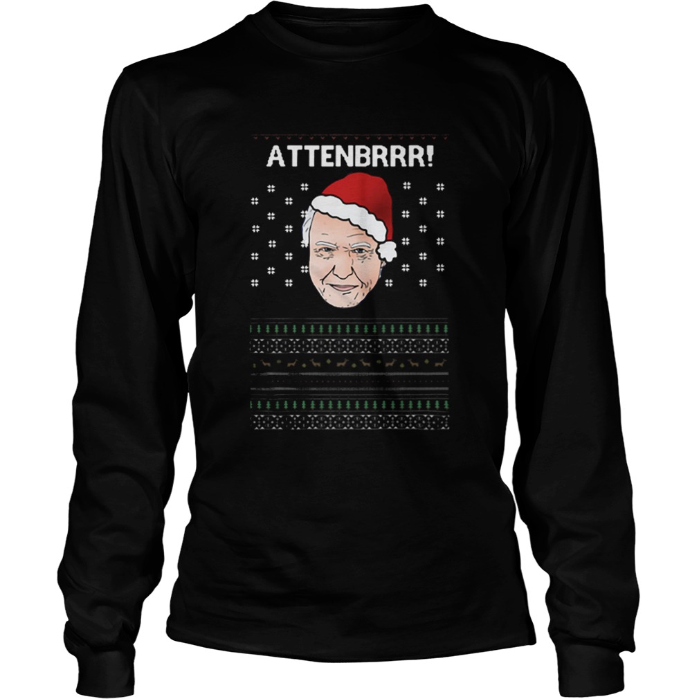 David Attenborough Attenbrrr ugly christmas LongSleeve