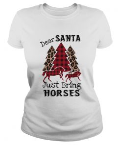 Dear Santa Just bring horses Plaid Christmas Tree  Classic Ladies