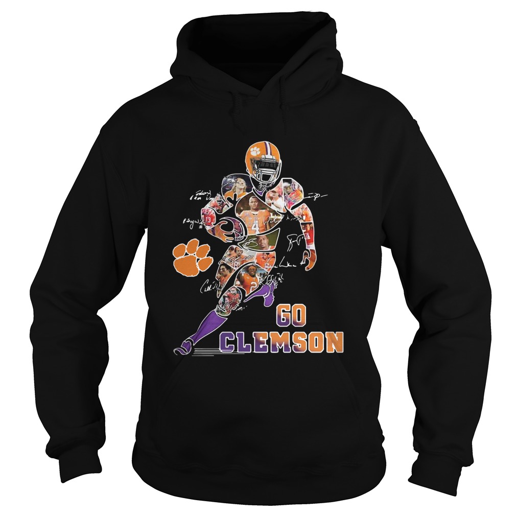 Dog Paw Player Signatures Go Clemson Hoodie