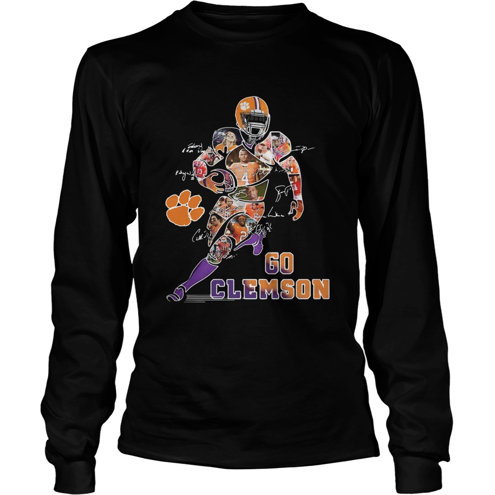 Dog Paw Player Signatures Go Clemson LongSleeve