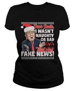 Donald Trump Fake News Ugly Christmas  Classic Ladies