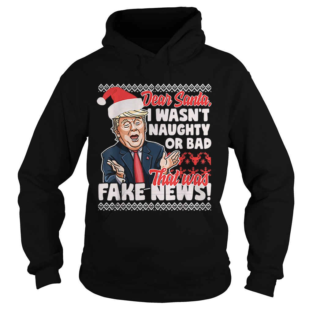 Donald Trump Fake News Ugly Christmas Hoodie