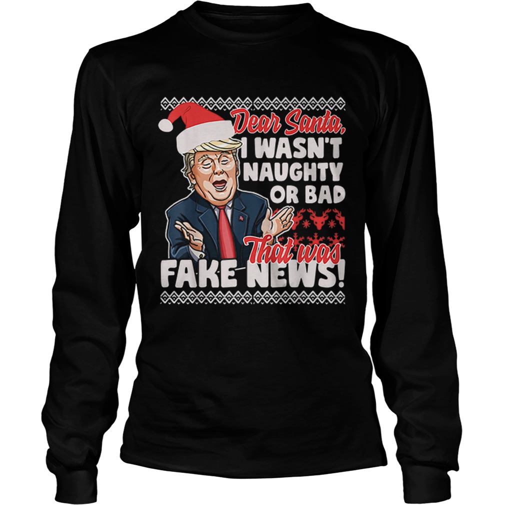 Donald Trump Fake News Ugly Christmas LongSleeve