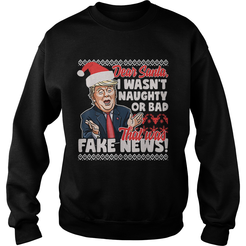 Donald Trump Fake News Ugly Christmas Sweatshirt