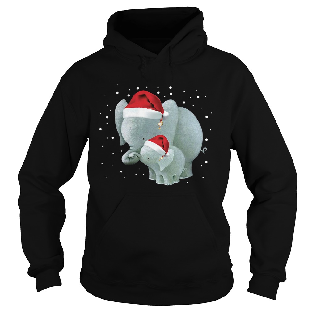 Elephants Mom And Baby Christmas Hoodie