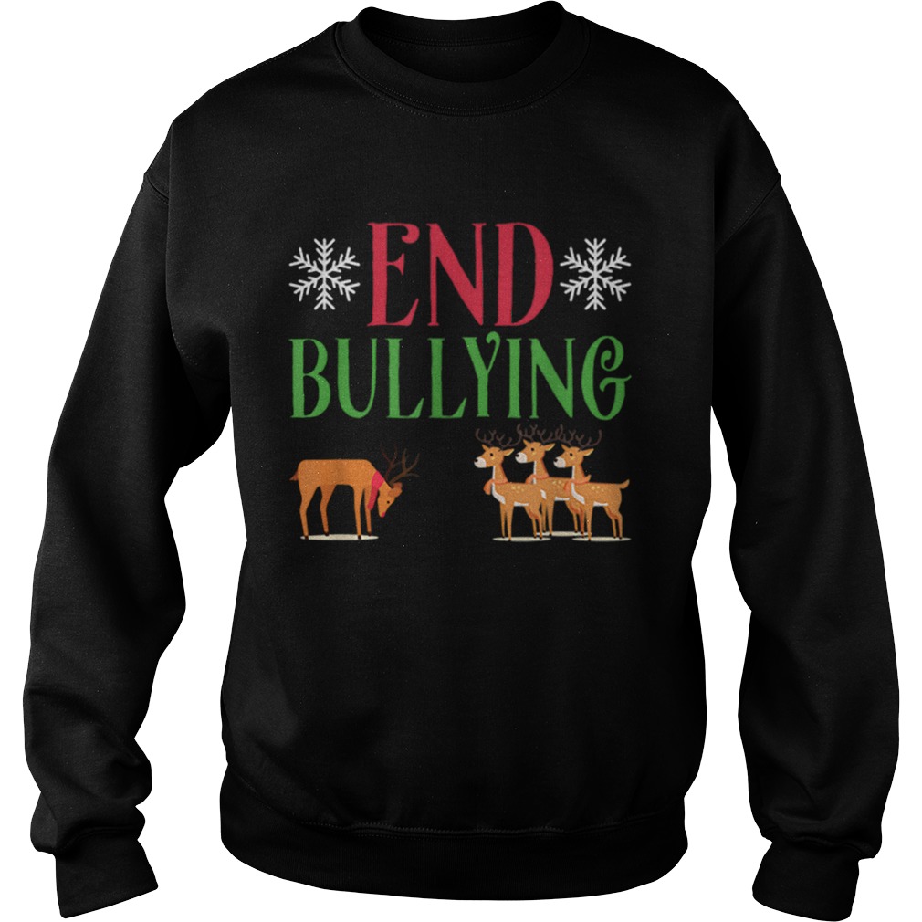 End Bullying Rudolph Red Nose Reindeer Christmas Sweatshirt