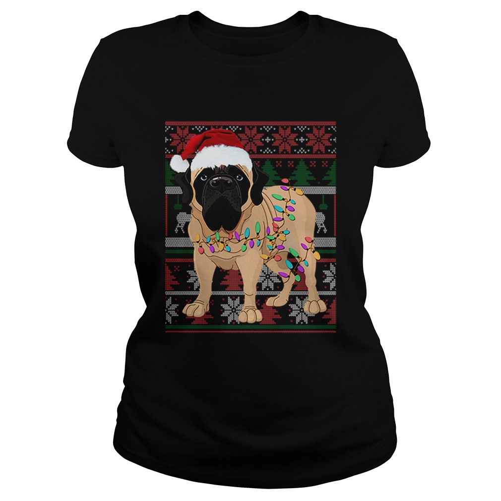 English Mastiff Ugly Christmas Classic Ladies