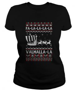 Fa La La Valhalla Viking Ship Ugly Christmas  Classic Ladies