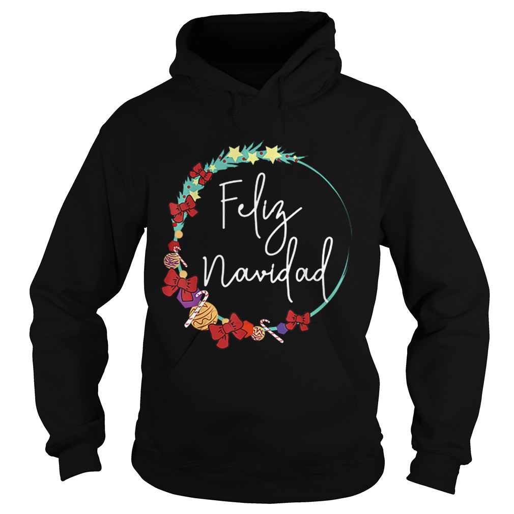 Feliz Navidad BowsCandy Cane Christmas Reef Hoodie