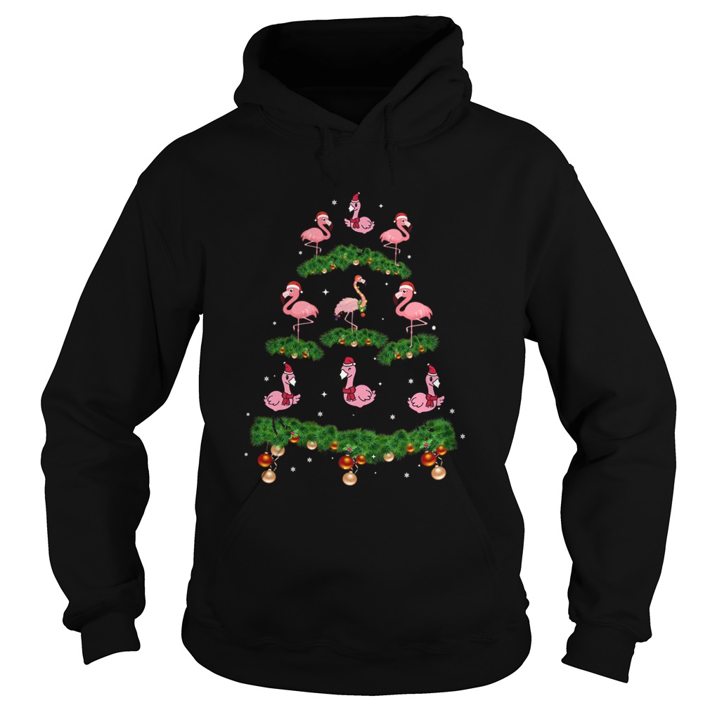 Flamingo Christmas Tree Ornament Decor Hoodie