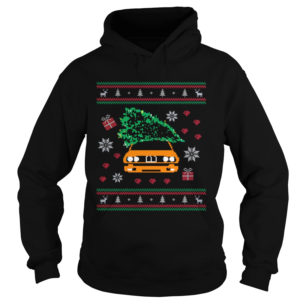 General Lee Car Christmas Tree Ugly Christmas Hoodie