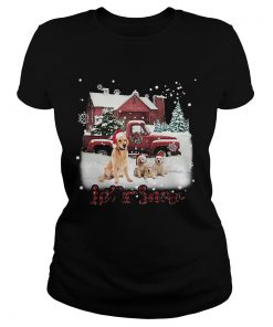 Golden Retriever let it snow Christmas  Classic Ladies