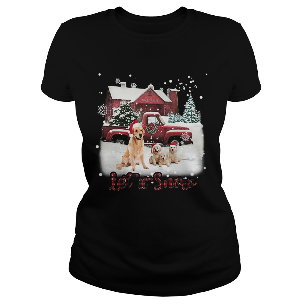 Golden Retriever let it snow Christmas Classic Ladies