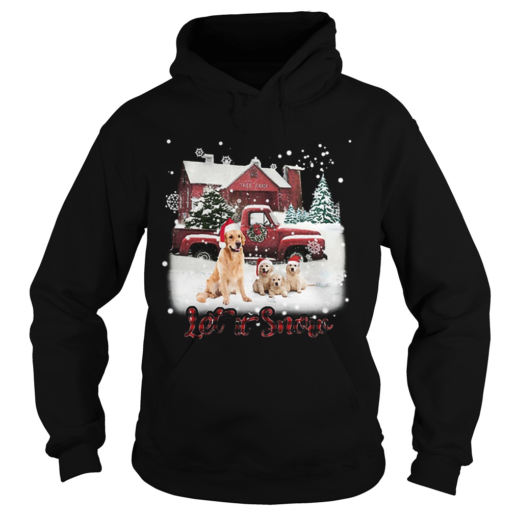 Golden Retriever let it snow Christmas Hoodie