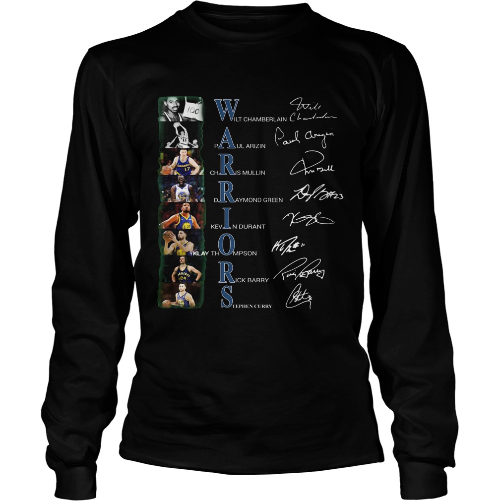 Golden State Warriors Wilt Chamberlain Paul Arizin Chris Mullin Draymond Green Signatures LongSleeve