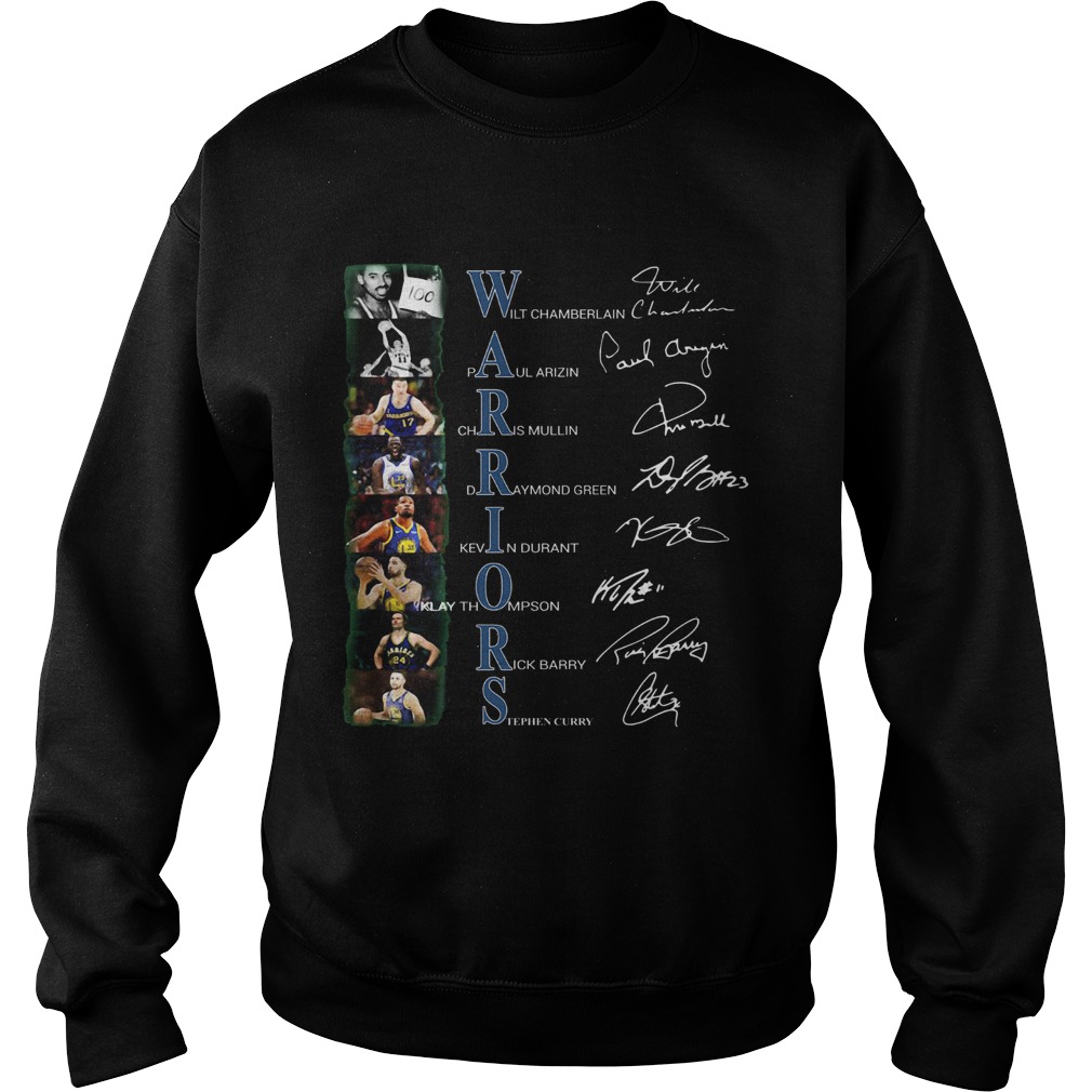 Golden State Warriors Wilt Chamberlain Paul Arizin Chris Mullin Draymond Green Signatures Sweatshirt