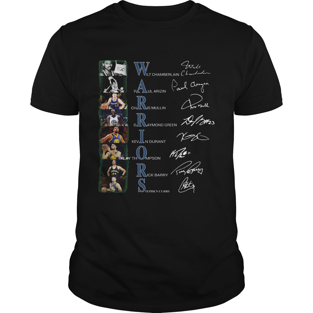 Golden State Warriors Wilt Chamberlain Paul Arizin Chris Mullin Draymond Green Signatures shirt