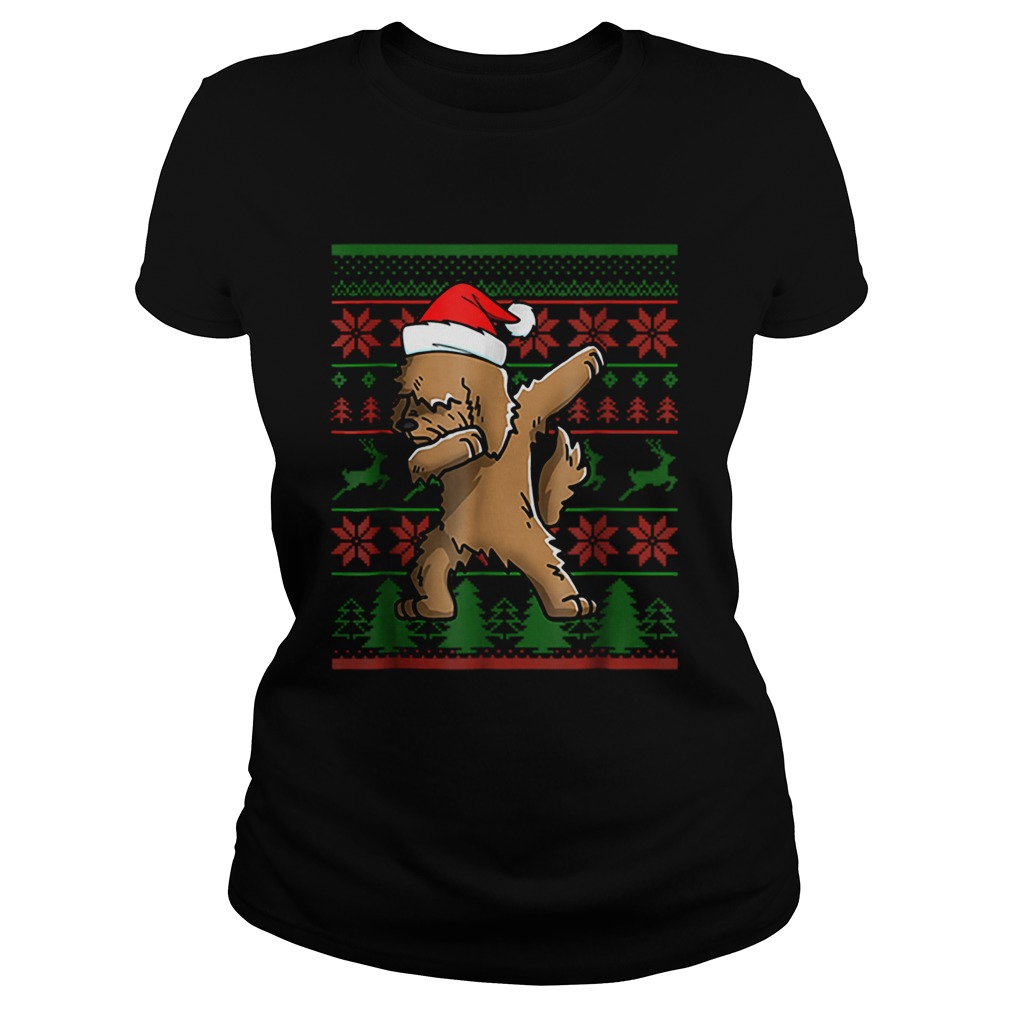 Goldendoodle Dabbing Xmas Santa Christmas Classic Ladies