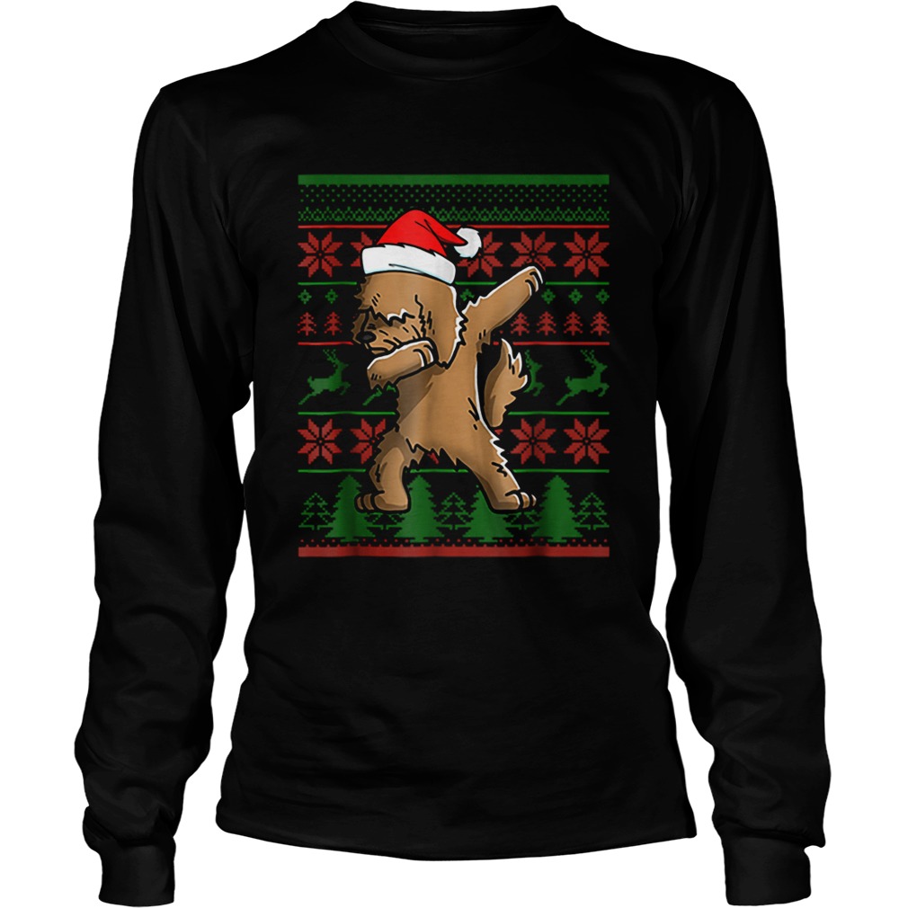 Goldendoodle Dabbing Xmas Santa Christmas LongSleeve