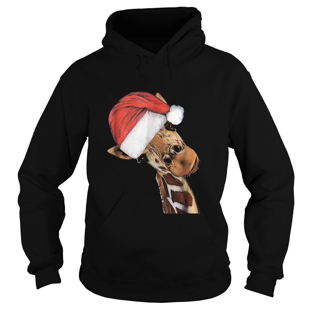 Good Time Giraffe In Santa Christmas Hat Hoodie