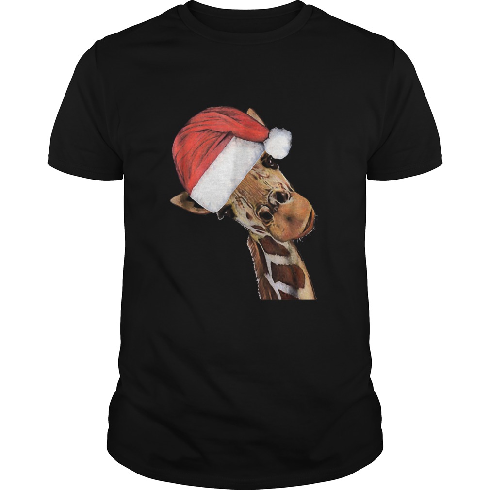 Good Time Giraffe In Santa Christmas Hat shirt