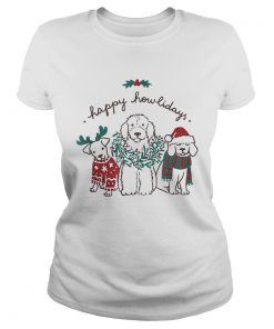 Happy Howlidays Funny Dog Christmas  Classic Ladies