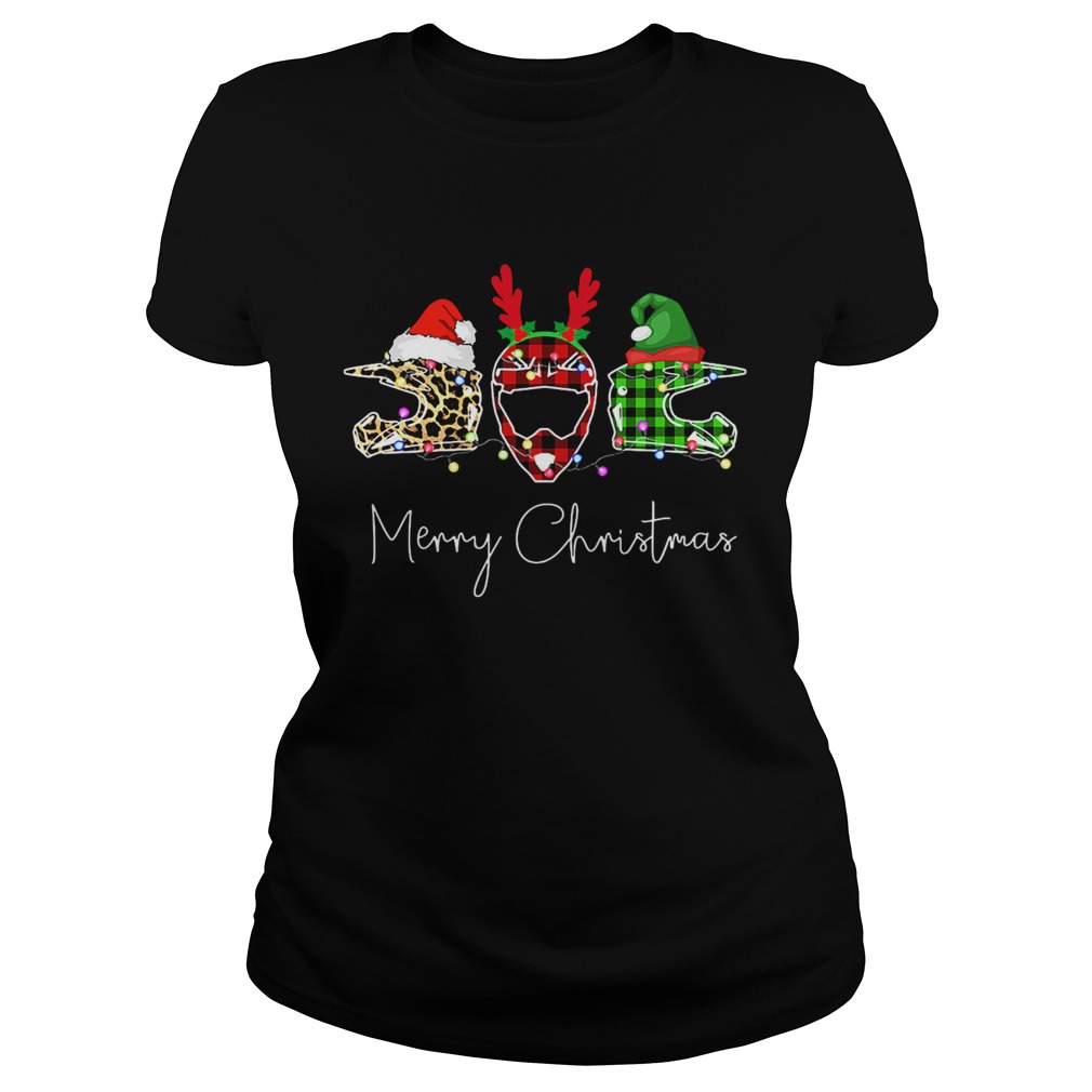 Helmets Leopard Plaid Printed Merry Christmas Classic Ladies